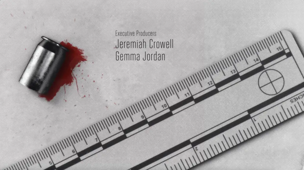 An image related to true crime showing a ruler with blood on it.