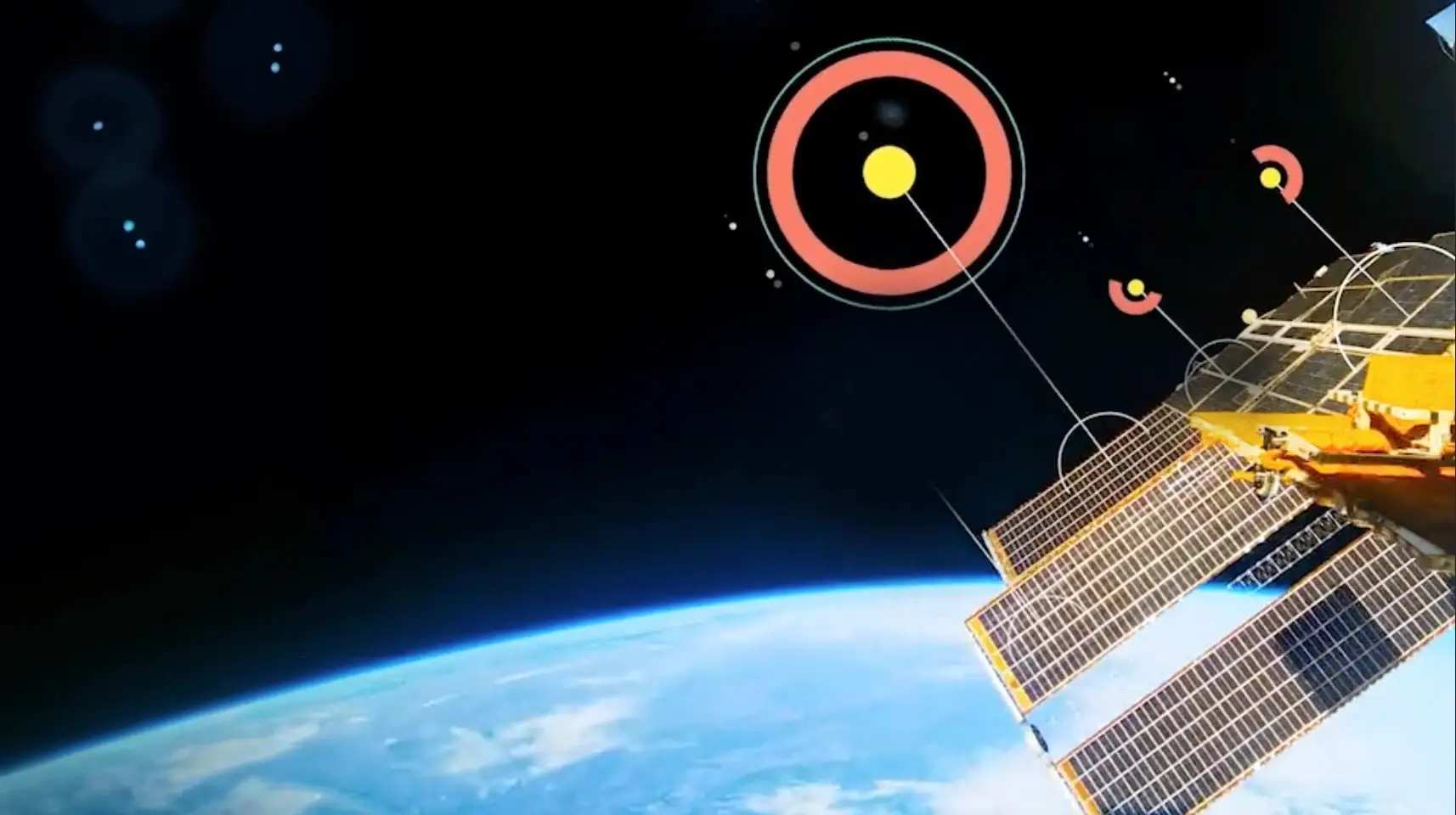 An image of a space station with a satellite in the background inspires content for LIVE 2023.