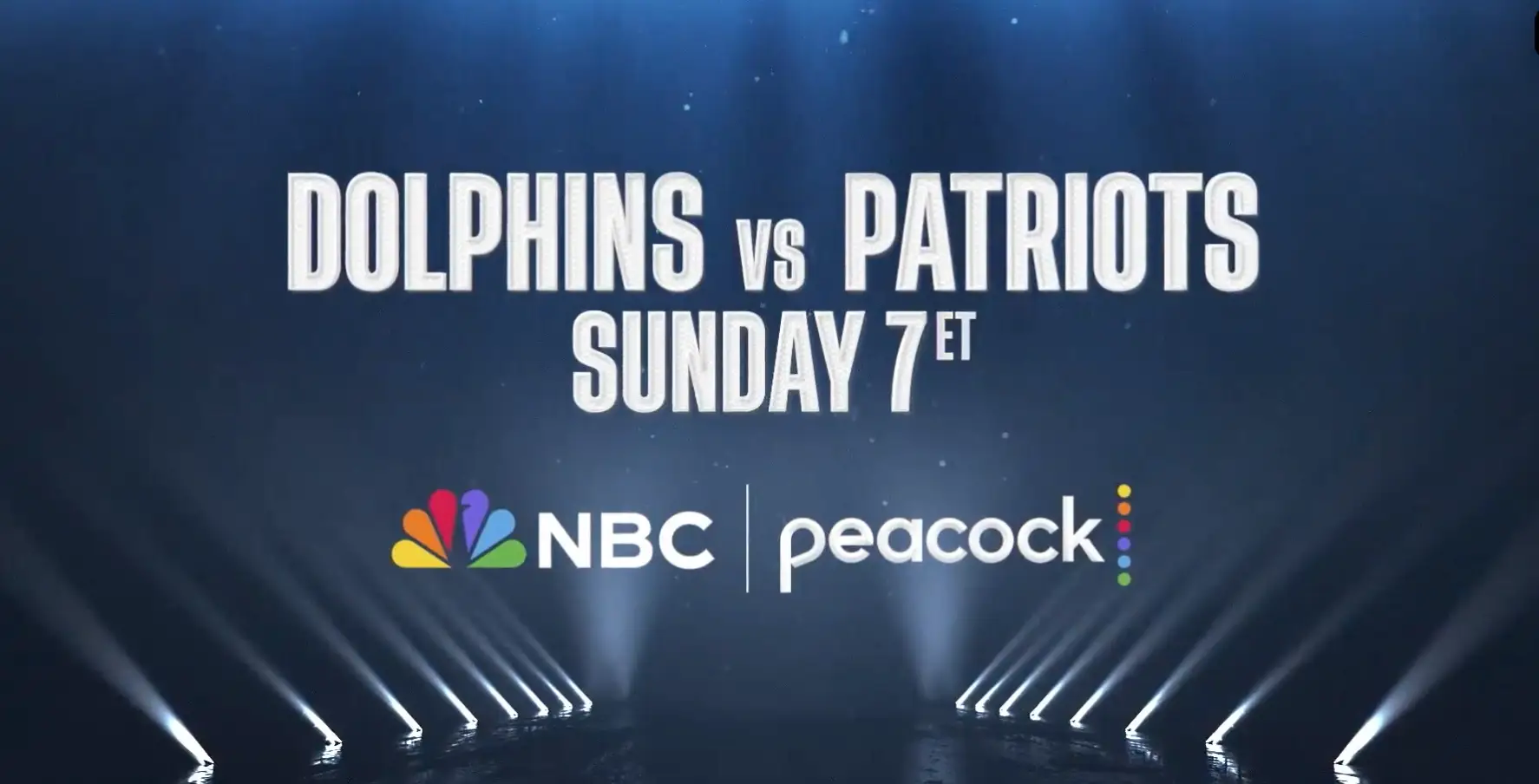 Dolphins vs Patriots, Week 2, Sunday on NBC Sports.