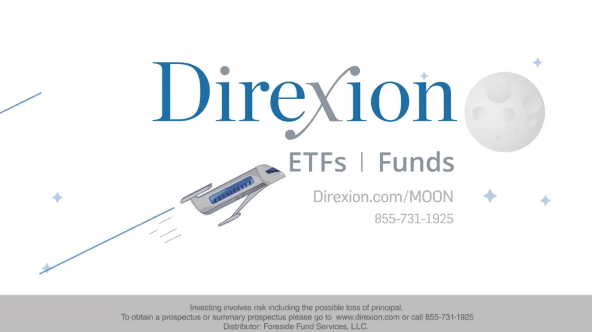 The logo for Direxion ETFs funds, featured in our Client Case Study.