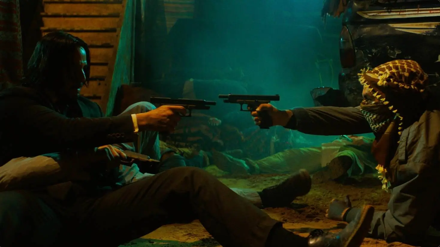 Two individuals engaged in a close-quarters gunpoint standoff in the latest SYFY TV show.